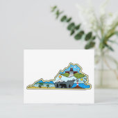 バージニアの地図チェサピーク ポストカード (スタンド正面)