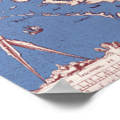 バージニアの地図 ポスター (角)