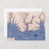 バージニアの地図 ポストカード (正面/裏面)