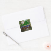 バージニアの地図、州シール、写真文字 スクエアシール (封筒)