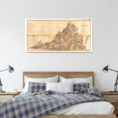 バージニアの地図（1871年） キャンバスプリント (インサイチュ (寝室))