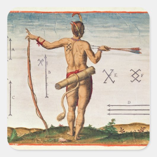 バージニアの戦士の特徴的な印 スクエアシール (正面)