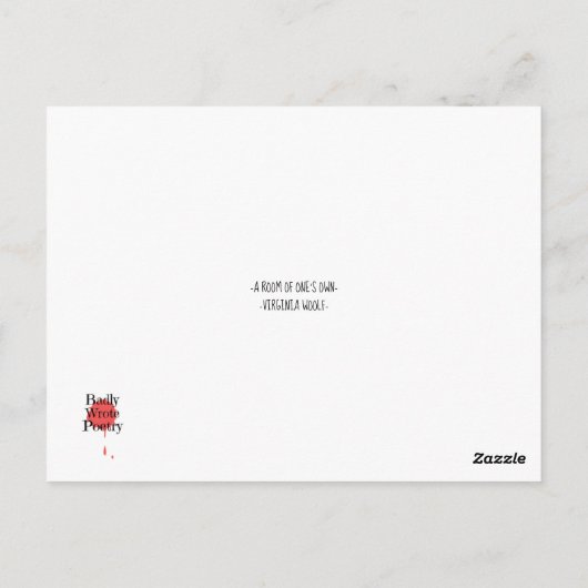バージニアウルフ引用文はがき ポストカード (裏面)
