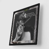 バージニアウルフ&ライターズ引用文ウォールクロック スクエア壁時計 (傾斜)