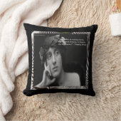 バージニアウルフ&書ズ引用文コットン装飾用クッション クッション (ブランケット)