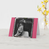 バージニアウルフW/ゼブラストライプズ書引用文 カード (黄色い花)