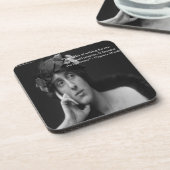 バージニアウルフW/ゼブラストライプズ書引用文 コースター (左側)