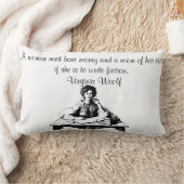 バージニアウールフ引用文腰枕 ランバークッション (ブランケット)