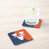 バージニアカバリエースカラーブロッ動揺してク コースター (右側)