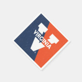 バージニアカバリエースカラーブロッ動揺してク スタンダードカクテルナプキン (角)