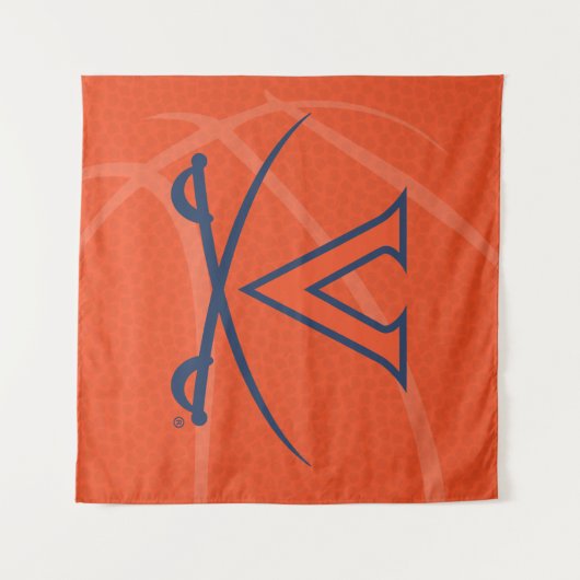 バージニアカバリエースバスケットボール タペストリー (正面(横))