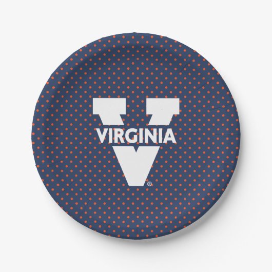 バージニアカバリエ水玉模様 ペーパープレート (正面)