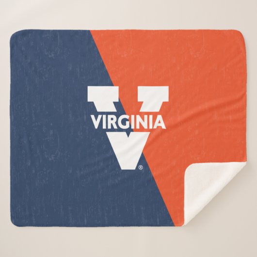 バージニアカヴァリエカラーブロッ動揺してク シェルパブランケット (正面(横))