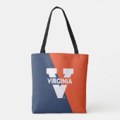 バージニアカヴァリエカラーブロッ動揺してク トートバッグ (裏面)