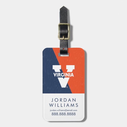 バージニアカヴァリエカラーブロッ動揺してク ラゲッジタグ (正面縦)