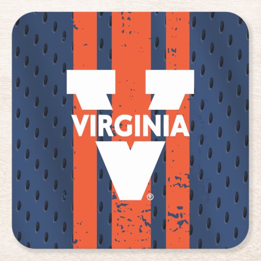 バージニアカヴァリエズジャージー スクエアペーパーコースター (正面)