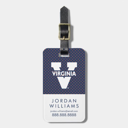 バージニアカヴァリエ水玉模様 ラゲッジタグ (正面縦)