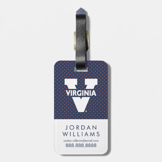 バージニアカヴァリエ水玉模様 ラゲッジタグ (裏面縦)