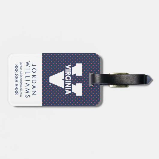 バージニアカヴァリエ水玉模様 ラゲッジタグ (裏面横)