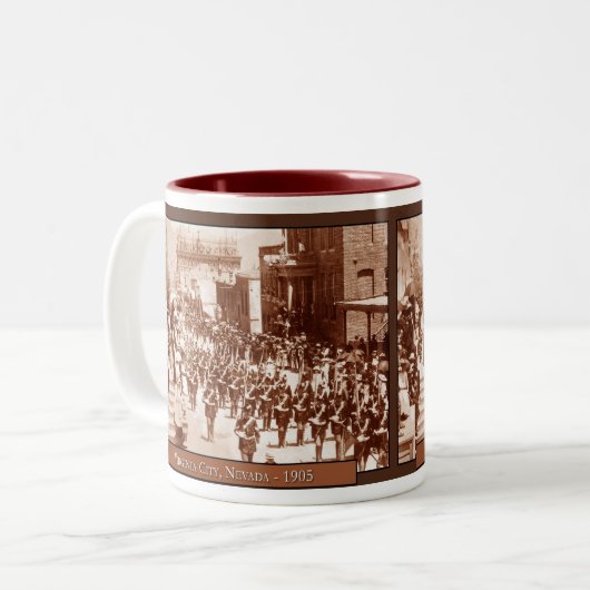 バージニアシティパレード ヴィンテージ コーヒーマグ ツートーンマグカップ (正面左)