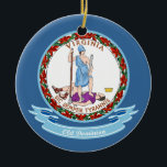 バージニアシール セラミックオーナメント<br><div class="desc">バージニア州シール</div>