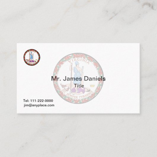 バージニアシ素晴らしール 名刺 (正面)