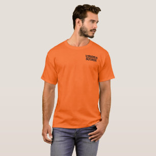 バージニアスカッシュオレンジT型(前面の小さなロゴ付き) Tシャツ