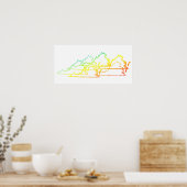 バージニアチぼやけル ポスター (キッチン)