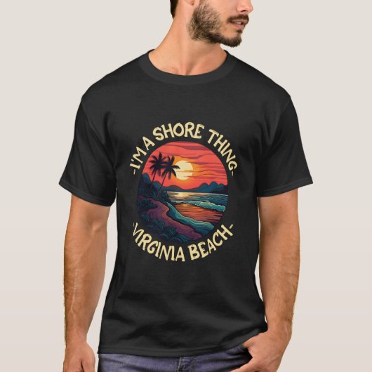 バージニアビーチの浜辺の言葉 Tシャツ (正面)