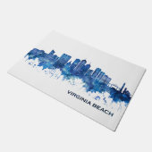 バージニアビーチバージニアスカイラインブルー ドアマット (アングル)