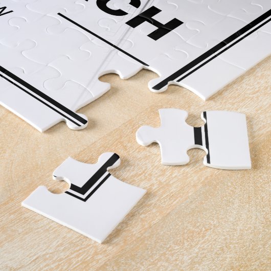 バージニアビーチバージニアUSAトラベルシティマップ ジグソーパズル (側面)