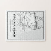 バージニアビーチバージニアUSAトラベルシティマップ ジグソーパズル (横)