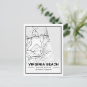 バージニアビーチバージニアUSAトラベルシティマップ ポストカード (スタンド正面)