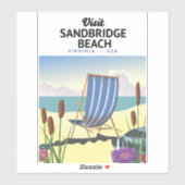 バージニアビーチバージニアUSA旅行ポスターステッカー シール (シート)