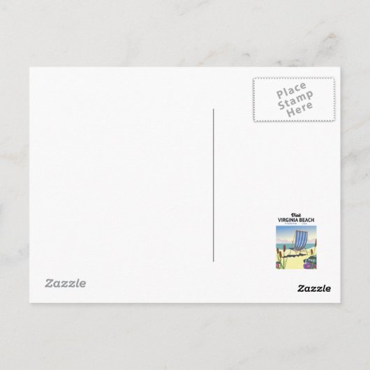 バージニアビーチバージニアUSA旅行ポスター ポストカード (裏面)