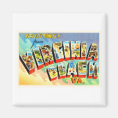 バージニアビーチバージニアVAヴィンテージ旅行はがき マグネット (正面)