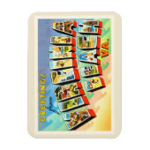 バージニアビーチバージニアVAヴィンテージ旅行はがき マグネット (縦)