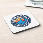 バージニアビーチバージニアVAヴィンテージ波航海の コースター (左側)