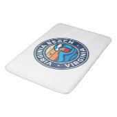 バージニアビーチバージニアVAヴィンテージ波航海の バスマット (アングル)