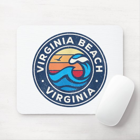 バージニアビーチバージニアVAヴィンテージ波航海の マウスパッド (マウス)