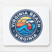 バージニアビーチバージニアVAヴィンテージ波航海の マウスパッド (正面)