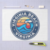 バージニアビーチバージニアVAヴィンテージ波航海の 薄葉紙 (クラフト)