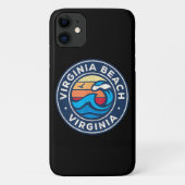 バージニアビーチバージニアVAヴィンテージ波航海の Case-Mate iPhoneケース (裏面)