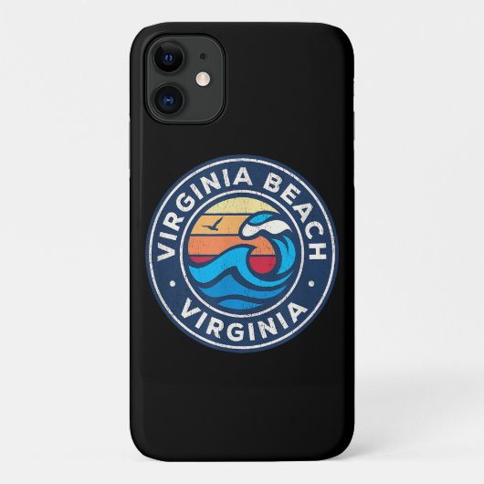 バージニアビーチバージニアVAヴィンテージ波航海の Case-Mate iPhoneケース (裏面)