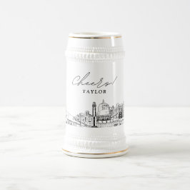 バージニアビーチパーソナライズされたギフトビアスタイン ビールジョッキ