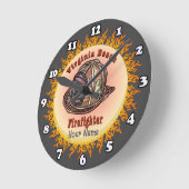 バージニアビーチファイアーファイター時計 ラウンド壁時計 (傾斜)