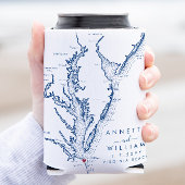 バージニアビーチミニマルモダン結婚式の引き出物 缶クーラー