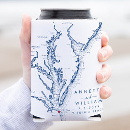 バージニアビーチミニマルモダン結婚式の引き出物 缶クーラー