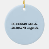バージニアビーチラウンドオーナメント セラミックオーナメント (裏面)