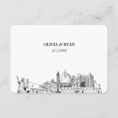 バージニアビーチ伝統的RSVPの食事オプション エンクロージャーカード (裏面)